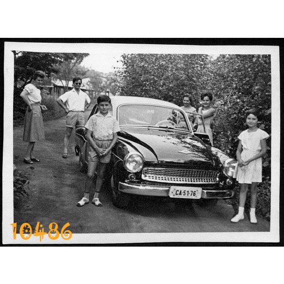 Wartburg autó, személygépkocsi, jármű, közlekedés, család, 1960-as évek, Eredeti fotó, papírkép.  