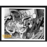 Motor egy IKARUS buszban, jármű, közlekedés, sorszámozott fotó 'IKARUS FOTÓLABOR' Eredeti fotó, papírkép.