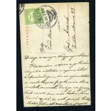 Kislány karikával, játék, műterem, levelezőlap, nagymamának Bad Aussee-be, Kaposvár, 1913, Eredeti fotó, papírkép. 