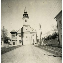   Szarvas, evangélikus templom, 1940-es évek, Horthy-korszak, Békés megye, helytörténet, Eredeti fotó, papírkép. 