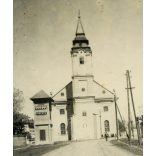 Szarvas, evangélikus templom, 1940-es évek, Horthy-korszak, Békés megye, helytörténet, Eredeti fotó, papírkép. 