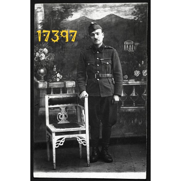 Katona, 2. világháború, Szovjetunió, Ménes István honvéd, orosz front, egyenruha, 1943. febr. 5, Eredeti fotó, papírkép. 
