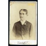 Liederhoffer műterem, fiú szivarral, portré, Budapest, 1890-es évek, Eredeti fotó, CDV, vizitkártya.   