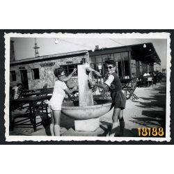   Szabadság-hegy, Széchényi-hegy, úttörővasút végállomás, közlekedés, utasellátó, étterem, 1960-as évek, Eredeti fotó, papírkép.   