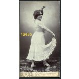 Piétsch műterem, Szabadka, Vajdaság, Gerlaky Hermin kolozsvári primadonna, színésznő táncos portréja, különös fejdísz, 1900-as évek, Eredeti nagyméretű kabinet fotó. 