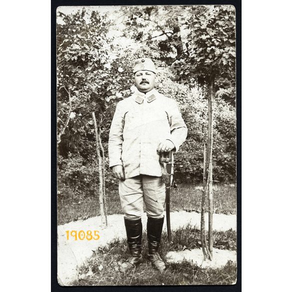 K. u. K. katona, 1. világháború, Olkusz, Kopácsy Ipoly hadnagy, kard egyenruha, 1915, 1910-es évek, Eredeti fotó, papírkép.   