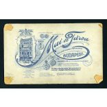 Mai és Társa műterem, gyerekek, testvérek, matróz blúz, iskolás, Budapest, 1900-as évek, Eredeti nagyméretű kabinet fotó, sarka sérült.   