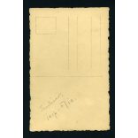 Jászkisér, lány katonai egyenruhában, cigarettával, különös, 1917, 1910-es évek, Eredeti fotó, papírkép. 