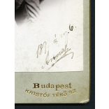 Goszleth műterem, elegáns hölgy portréja, 1890-es évek, szignálva, Eredeti kabinet fotó.   