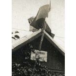 Magyar katonák Ukrajnában, 1. Vh, romos templom, keleti front,  1916, 1910-es évek, Eredeti fotó, papírkép. 