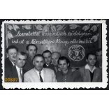 Férfi Kör, köszöntés a Nemzetközi Nőnap alkalmából.  1950-es évek, Eredeti fotó, papírkép.   