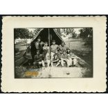 Cserkészek Keszthelyen, Balaton, tábor, egyenruha, sátor, 1940-as évek, Eredeti fotó, papírkép. 