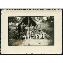   Cserkészek Keszthelyen, Balaton, tábor, egyenruha, sátor, 1940-as évek, Eredeti fotó, papírkép. 