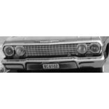 Chevrolet Impala Budapesten, állami rendszám, háttérben a kabrió Ikarus városnéző busz, jármű, közlekedés, 1970-es évek, Eredeti fotó, papírkép.  