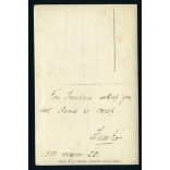 Dunky fivérek műterem, Kolozsvár, Erdély, elegáns hölgy portréja, festett háttér, 1910, 1910-es évek, Eredeti fotó, papírkép. 