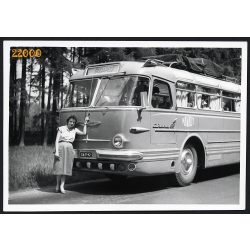   Ikarus 55 korai szériás távolsági busz, jármű, közlekedés, 1960, 1960-as évek, Eredeti fotó, papírkép.   