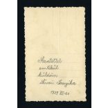 Aranka műterem, Szolnok, 'Lévai Sanyika', kisfiú rövidnadrágban, karikával, játék, 1939, 1930-as évek, Eredeti fotó, papírkép.  