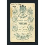 Zelesny műterem, Pécs, elegáns kisfiú karikával, szalmakalappal, 1900, 1900-as évek, Eredeti CDV, vizitkártya fotó.  