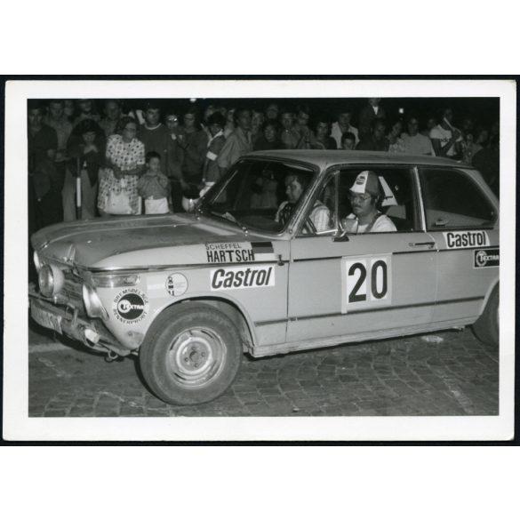 13. Nemzetközi Taurus Rally 1974, BMW 2000, Hartsch Horst & Scheffel Günter   autó, jármű, közlekedés, szocializmus, 1974, 1970-es évek, Eredeti fotó, papírkép. 