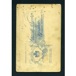 Schmidt Ágoston műterme, kislány játék babakocsival, Budapest, portré, 1910-es évek, Eredeti kabinet fotó.  