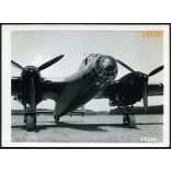 Doriner DO 17 német könnyűbombázó, katonai repülőgép, 2. világháború, 1939, 1930-as évek, Eredeti nagyobb méretű, sorszámmal és pecséttel jelzett Doriner fotó, papírkép. 