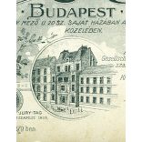 Mai és Társa műterem, Budapest, elegáns karcsú hölgy portréja, 1900-as évek, Eredeti kabinet fotó, gyönyörű hátlappal, rajta a mester műtermének rajzával. 