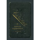 Ciehulski műterem, Marosvásárhely, Erdély, elegáns férfi hatalmas bajusszal, születésnapi portré, 1870-es évek, Eredeti CDV, vizitkártya fotó.  