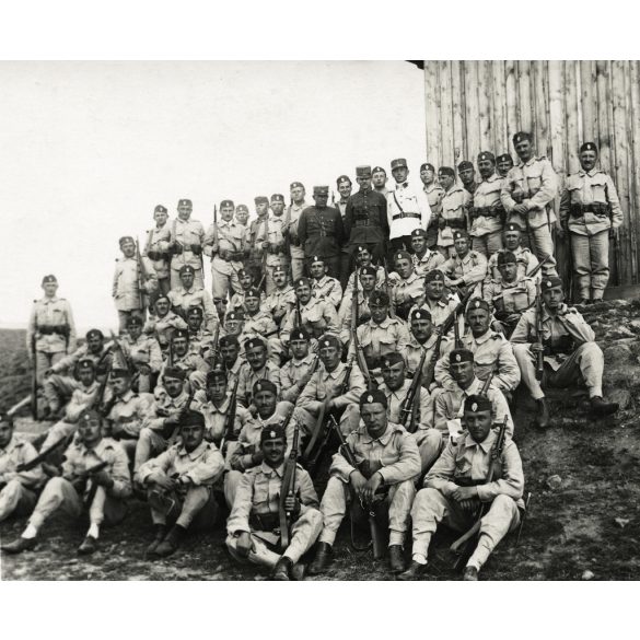 A Nemzeti Hadsereg katonái, Magyarország, puska, fegyver, katona Horthy-korszak, 1953, 1920-as évek, Eredeti fotó, papírkép.   