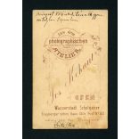 Kohaut műterem, Ofen (Buda), Szita Elek portréja, katona, bajonett, egyenruha, 1874, 1870-es évek, Eredeti CDV, vizitkártya fotó.  