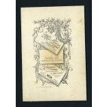 Mai és Társa műterem, Budapest, testvérek rövid hajjal, csíkos ruhában, játékkal, karikával, 1890-es évek, Eredeti kabinetfotó.  