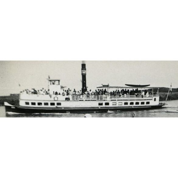 Nyaralók, fürdőzők Szigetszentmártonnál, Duna, hajó, jármű, közlekedés, 1930-as évek, Eredeti fotó, papírkép.  