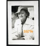 Turay Ida az 1939-es könyvnapon, Budapest, színész, film, 1930-as évek, Eredeti fotó, kisméretű papírkép.   