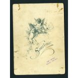 Izeli Ferenc fényképész, Törökbálint, anya lányával házuk udvarán, elegáns hölgyek, portré, 1890-es évek, Eredeti kabinetfotó.  