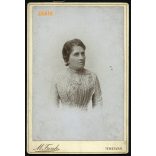 Funk műterem, Temesvár, Erdély, elegáns hölgy portréja, 1890-es évek, Eredeti kabinetfotó. 