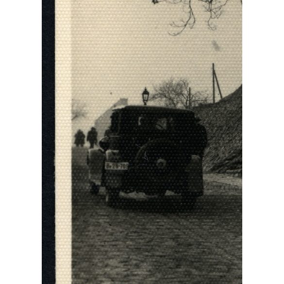 Tabán, Budapest, Hadnagy utca, autó, jármű, közlekedés, 1929, Eredeti fotó, papírkép.   