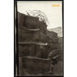 Magyar katonák által épített, dróthálóval megerősített lövészárok, 1. világháború, 1917, 1910-es évek, Eredeti fotó, papírkép. 