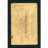 Halász Anna fényképírói műterme,   Budapest, Zimmermann Gyula, elegáns bajuszos férfi portréja, 1870-es évek. Eredeti CDV, vizitkártya fotó.  