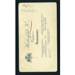 Haberfeld műterem, Budapest, Ronn (?) Zsófia portréja, elegáns hölgy legyezővel, 1890-es évek, Eredeti nagyméretű (!) kabinetfotó.  