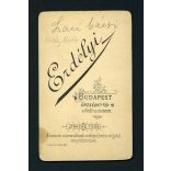 Erdélyi műterem, Budapest, Sörtély László portréja, elegáns férfi, szemüveg, szakáll, bajusz,1900-as évek, Eredeti CDV, vizitkártya fotó.  