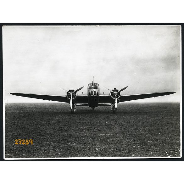 Fiat BR. 20 olasz bombázó, repülőgép, 2. világháború, katona, 1941, 1940-es évek, Eredeti nagyobb méretű fotó, papírkép.  