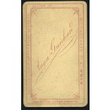 Guichard Anna műterme, Pest, elegáns hölgy portréja, ékszer, fülbevaló, nyaklánc, 1860-as évek, Eredeti CDV, vizitkártya fotó. 