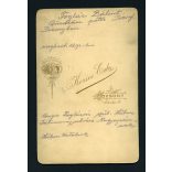 Kozics műterem, Pozsony, Felvidék, Foglár Bálint páter portréja, pap, egyház szakáll, 1870-es évek, Eredeti kabinetfotó. 