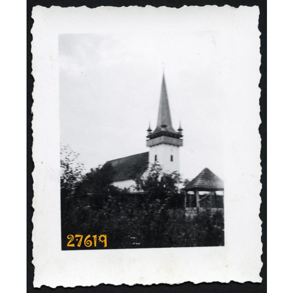 Körösfő, Erdély, református templom, egyház, falu, 1930-as évek, Eredeti fotó, papírkép.  