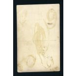 Fiatal pár magyaros ruhában, magyar címer, 1920-as évek, Eredeti fotó, papírkép.  