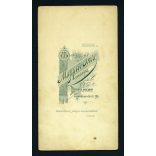 Magyar műterem, Budapest, idősebb pár esküvői portréja, menyasszony, vőlegény, virág, cilinder, 1890-es évek, Eredeti nagyméretű (!) kabinetfotó.  