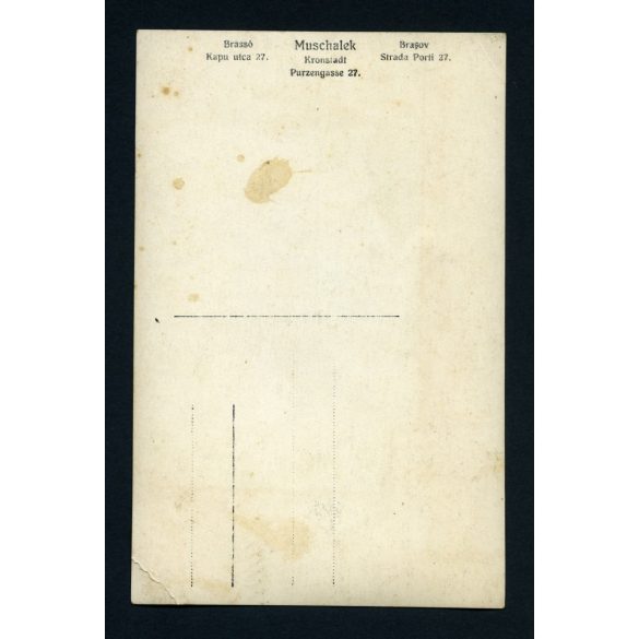 Muschalek műterem, Brassó, Erdély, kisfiú játék kacsával (?), matrózruha, 1920-as évek, Eredeti fotó, papírkép. 
