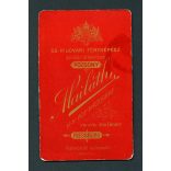 Mailáth műterem, Pozsony, Felvidék, elegáns szakállas úr portréja, 1890-es évek, Eredeti CDV, vizitkártya fotó gyönyörű piros hátlappal.   