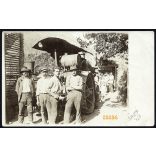 Temerin, Vajdaság, traktor cséplőgéppel, olajozó kanna,  Horváth Sándor géplakatos segéd, 1925, 1920-as évek, Eredeti fotó, papírkép. 