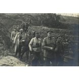 Georg von der Marwitz német tábornok szemlézi a védvonalat magyar-K.u.K. főtisztekkel, egyenruha, Burkaczy, 1916 , keleti hadszíntér, Eredeti fotó, papírkép. 