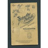 Szigethy Margit műterme, Kolozsvár, Erdély, Kovács Eszti portréja, 1911, 1910-es évek, Eredeti CDV, vizitkártya fotó, a fotó bal alja sérült.  